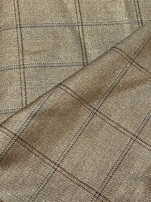 Olive Green Plaid Wool Suiting Fabric – Italian Woven, 59" Wide