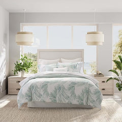 Tropical Comforter Bonus Set – Reversible Cotton Bedding with Shams & Throw Pillows