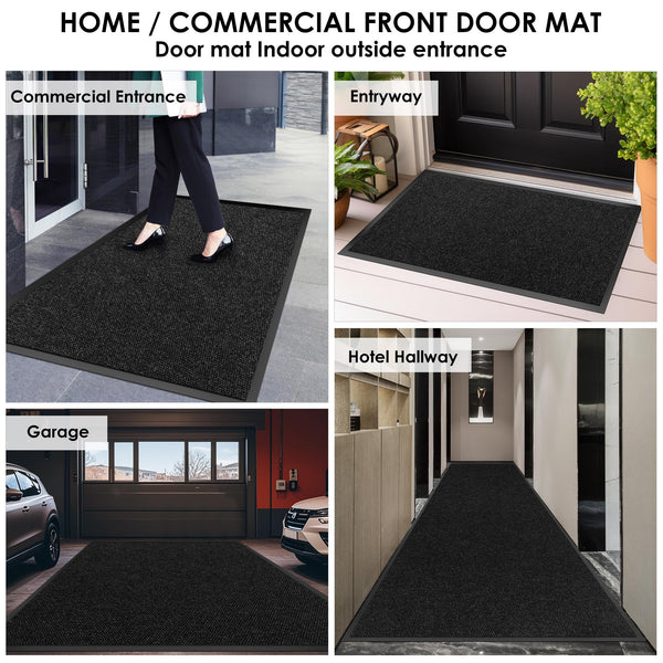 4x6 Heavy Duty Indoor Outdoor Doormat with Non-Slip Rubber Backing