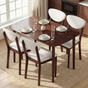 5-Piece Mid-Century Modern Dining Table and Chair Set for 4