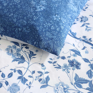 King Comforter Set – Reversible Floral Cotton Bedding with Shams & Pillows