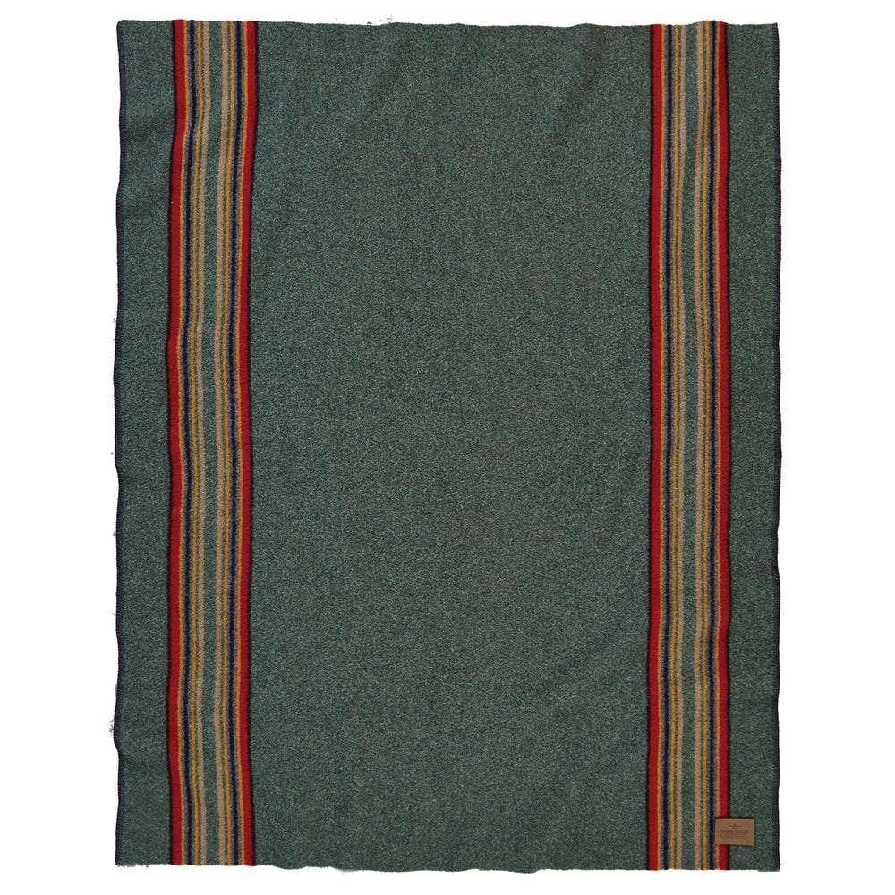 Wool Throw Blanket 54 x 66 Inch — Wool Cotton Blend, Indoor Outdoor