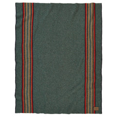 Wool Throw Blanket 54 x 66 Inch — Wool Cotton Blend, Indoor Outdoor