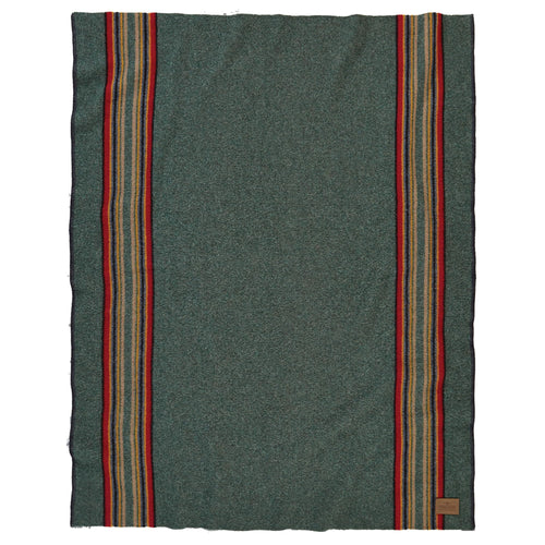 Wool Throw Blanket 54 x 66 Inch — Wool Cotton Blend, Indoor Outdoor