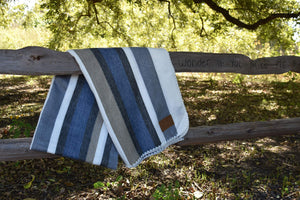 Alpaca Wool Throw Blanket 85" x 65" — Striped, Hypoallergenic