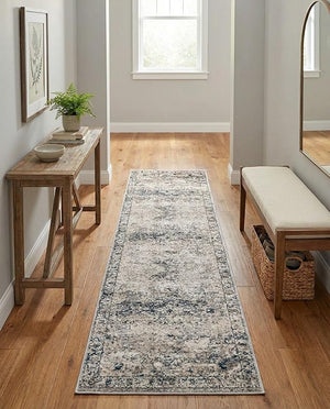 Oregon Distressed Medallion Runner Rug – 2'2" x 8'