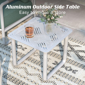 7-Seat Aluminum Outdoor Sectional Patio Set with Coffee Table