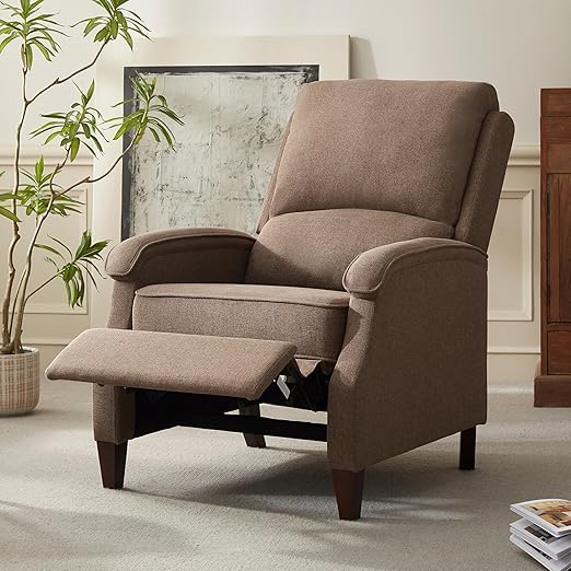 Recliner Chair with Adjustable Push Back and Lumbar Support