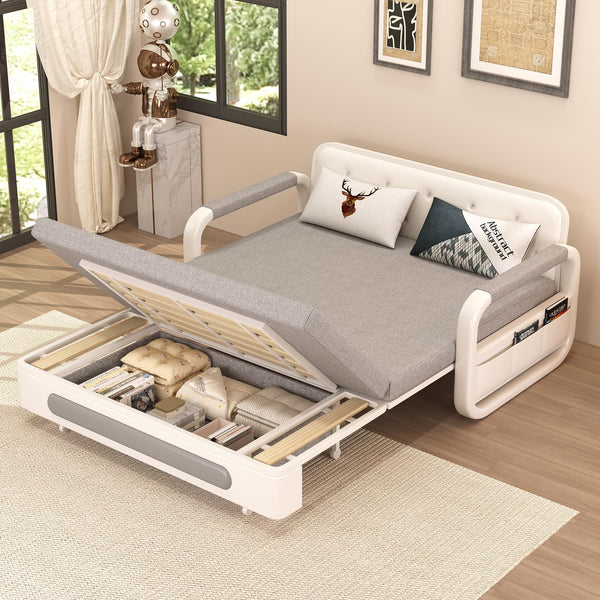 Pull-Out Sofa Daybed with Storage & Trundle
