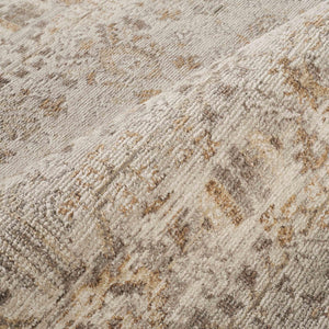 Beige Vintage Floral Area Rug – Polypropylene, Non-Shedding, Pet & Kid Friendly