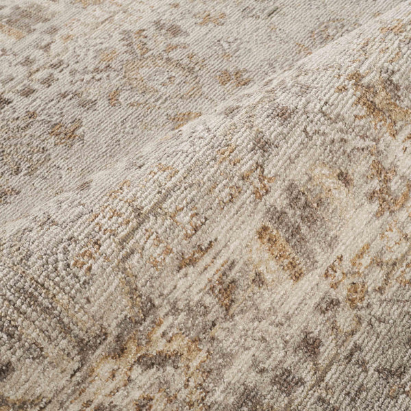 Beige Vintage Floral Area Rug – Polypropylene, Non-Shedding, Pet & Kid Friendly