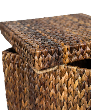 Handwoven Abaca Storage Ottoman with Lid