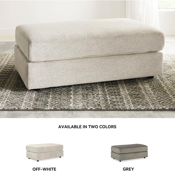 Oversized Chenille Accent Ottoman