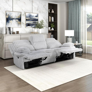 Corduroy Reclining Sofa Set with Pillow Top Arms & Pocket Coil Cushions
