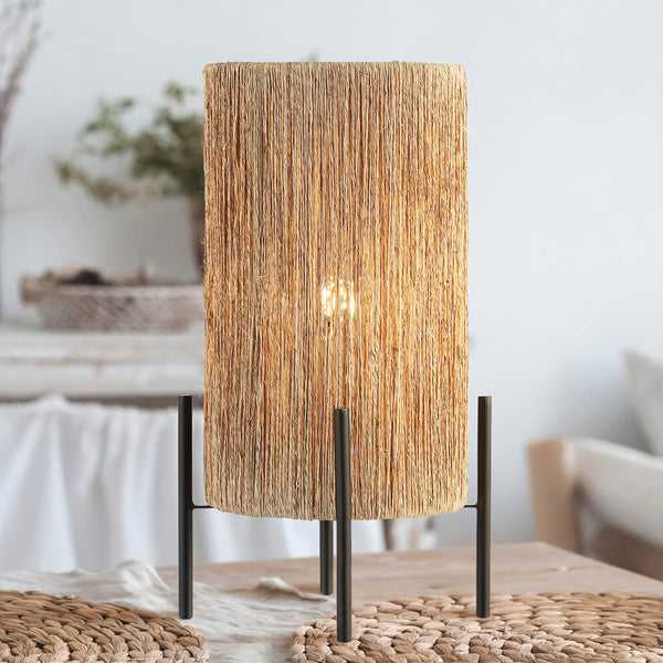 Woven Rattan LED Table Lamp 16.5"