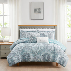 Reversible Queen Comforter Set – 5 Piece Floral Bedding