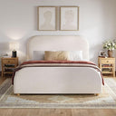 Upholstered Platform Bed Frame with Headboard