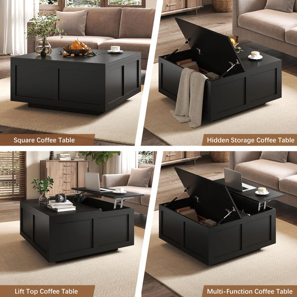 Lift Top Coffee Table with Hidden Storage