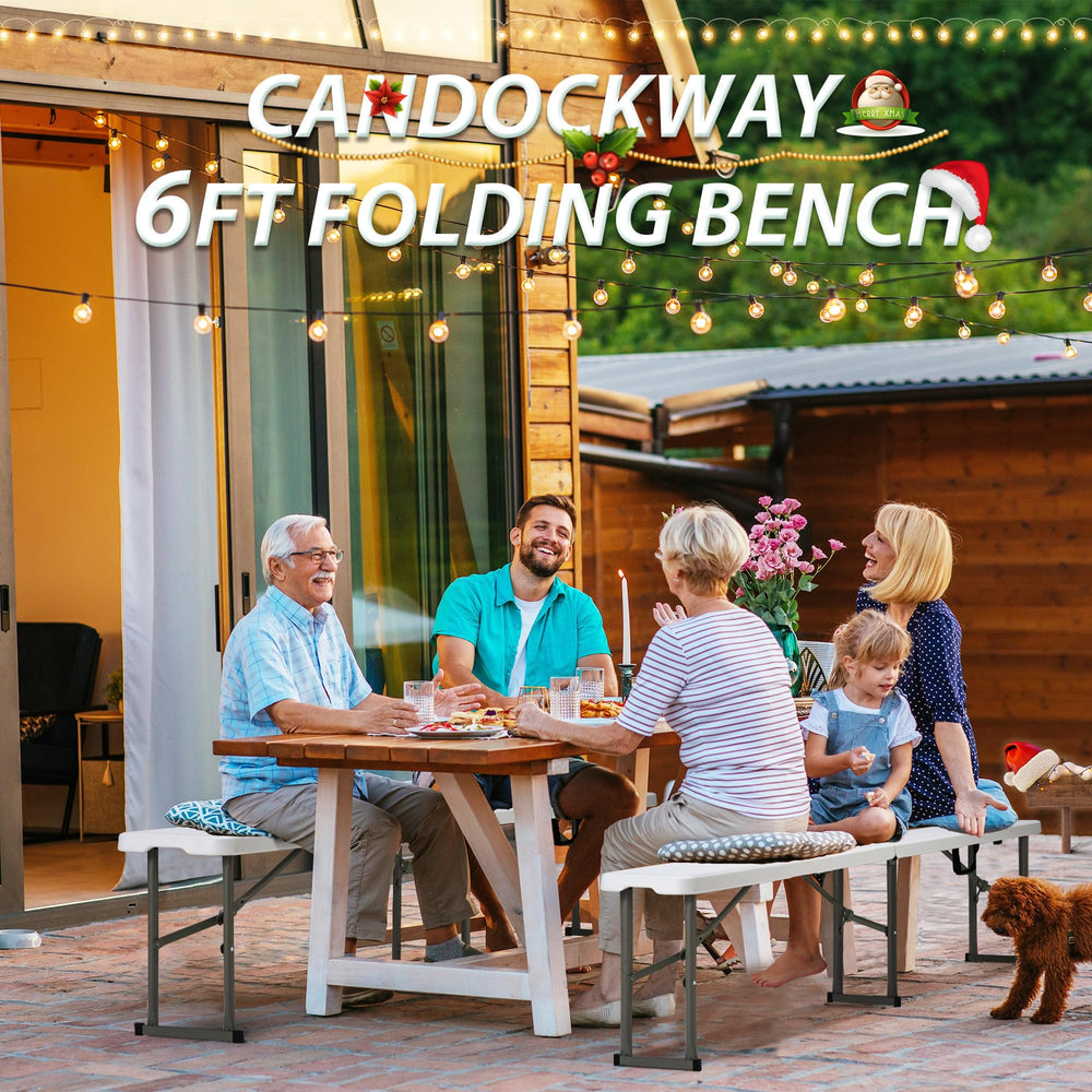 6ft Folding Bench with Carrying Handle & Lock