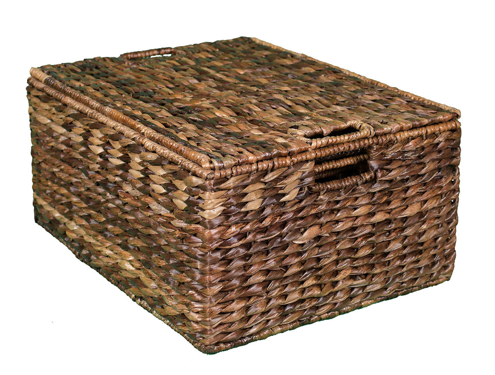 Abaca Nesting Baskets Set of 3 – Handwoven Storage Baskets with Handles
