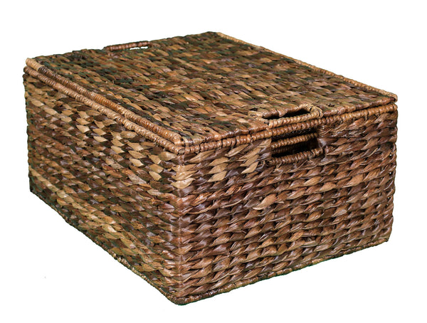 Abaca Nesting Baskets Set of 3 – Handwoven Storage Baskets with Handles