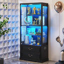 Glass Display Cabinet with LED Lights & Body Sensor