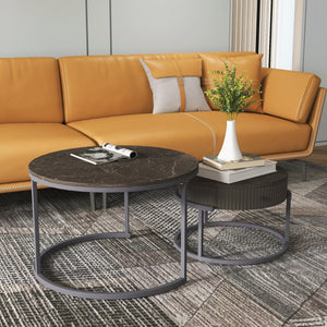 Round Nesting Coffee Table Set of 2