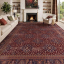 9x12 Moroccan Boho Area Rug – Washable, Non-Slip, Low Pile