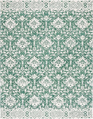 Hand-Tufted Wool Area Rug – 10' x 14' Geometric Dip Dye