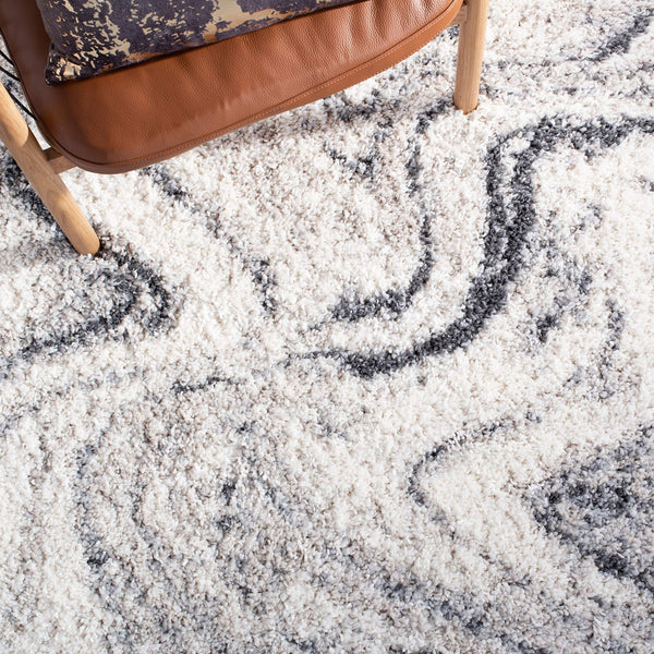 Shag Runner Rug 2'3" x 10' – Ivory & Grey
