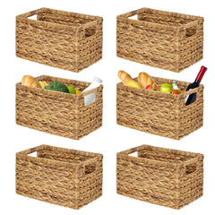 Water Hyacinth Storage Baskets Set of 6