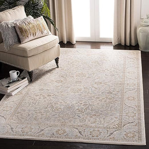 Oriental Area Rug 6'7" x 9' – Machine Woven Polypropylene, Non-Shedding