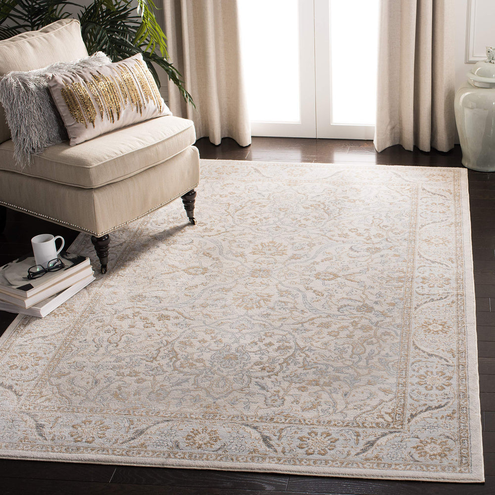 Oriental Area Rug 6'7" x 9' – Machine Woven Polypropylene, Non-Shedding