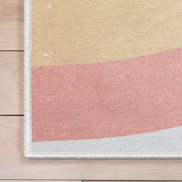 Rainbow Multi-Color Flat-Weave Playroom Area Rug