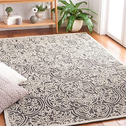 Hand-Tufted Wool Area Rug – 4x6 Rectangular