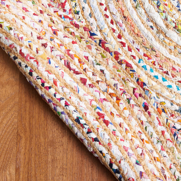 Oval Braided Jute & Cotton Area Rug – 4' x 6'