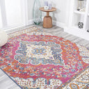 10x14 Boho Medallion Floral Area Rug – Polypropylene, Indoor, Non-Shedding