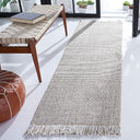 Handmade Jute & Polyester Runner Rug 2'3" x 10' – Fringe Boho Area Rug