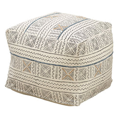 Abstract Design Mudcloth Pouf