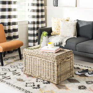 Wicker Storage Trunk with Removable Lid