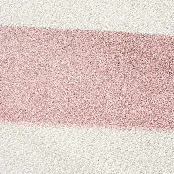 Mid-Century Contemporary Area Rug – Ivory, Beige & Blush Pink