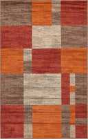 Patchwork Area Rug – Geometric Abstract, Polypropylene