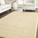 Natural Fiber Sisal Area Rug 3x5 with Fabric Border