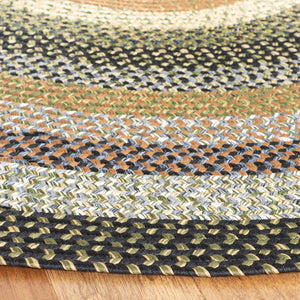 Oval Braided Area Rug 4' x 6' - Indoor Outdoor Washable