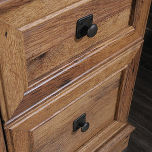 L-Shaped Executive Desk with File Cabinet & Storage Drawers