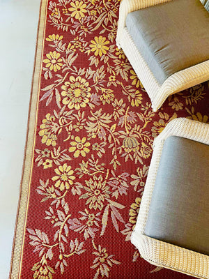 Wild Flower Cranberry Outdoor Rug 6' x 9' Rectangular