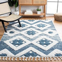 8x10 Moroccan Tassel Shag Area Rug – Boho Diamond Design, Plush Pile, Non-Shedding