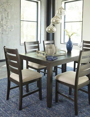 7-Piece Dining Table Set with 6 Upholstered Chairs