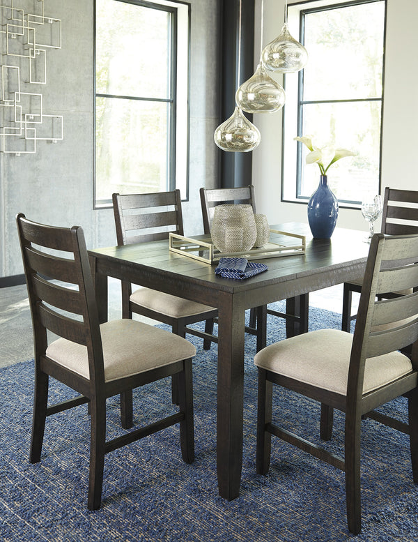 7-Piece Dining Table Set with 6 Upholstered Chairs