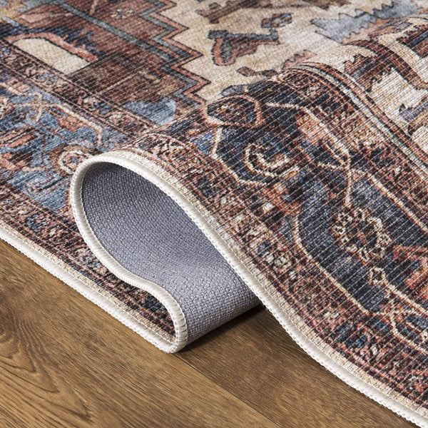Vintage Medallion Terracotta Area Rug